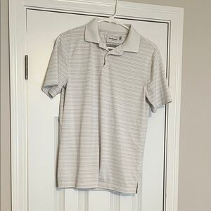 Goodfellow & Co Men's Polo Shirt - Light Gray Stripes
